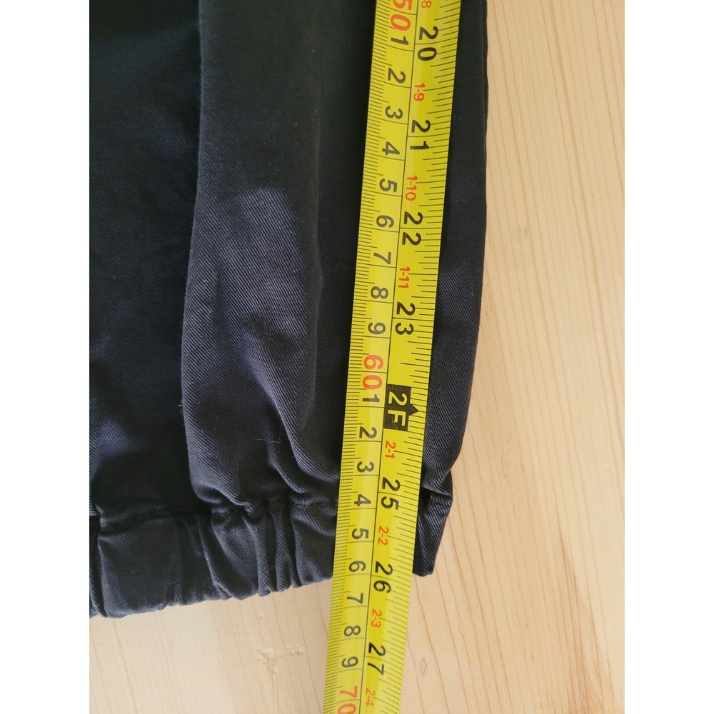 Chic Velvet Brand Pants Womens 10 Black Zipper Hem Ankle Jogger 95% Cotton - Picture 7 of 9